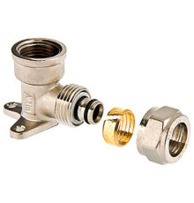 Фитинг обжимной – угольник с креплением