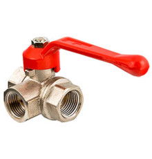 Кран шаровый трехходовой  3/4"